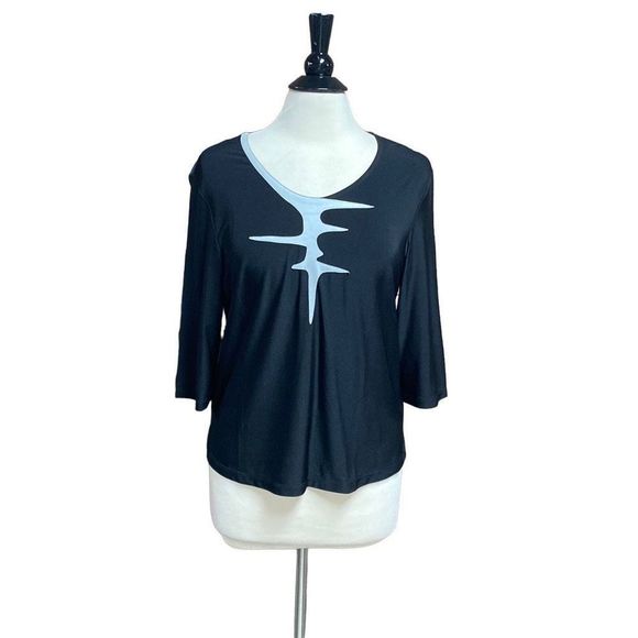 Jamie Sadock Black Quarter Sleeve Top Size Large NWT - Picture 1 of 7
